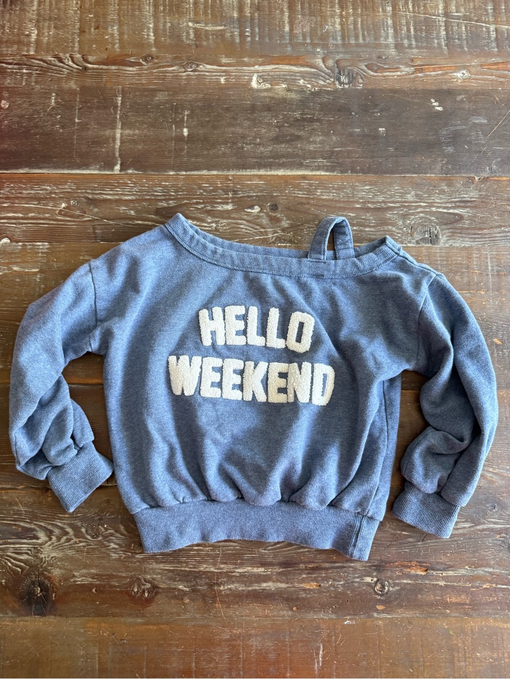 Jessica Simpson Blue "Hello Weekend" Girls Sweatshirt
